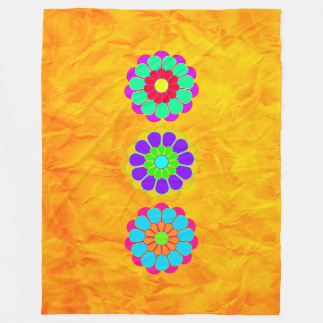 Blume Power Bloom I II III Fleecedecke (Vorderseite)