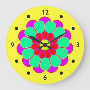 Blume Power Blume I Große Wanduhr