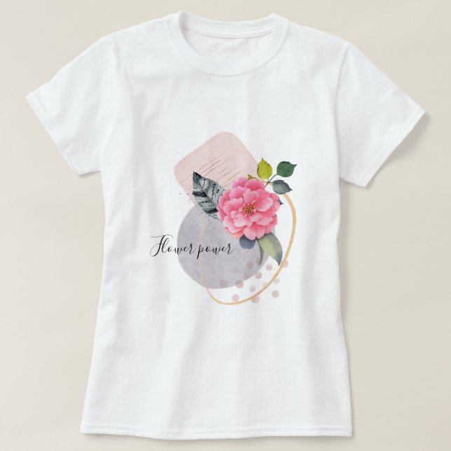 Blume Power BlumenCollage T-Shirt (Design vorne)