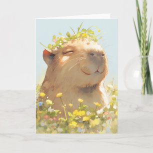 Blume Power Capybara Karte