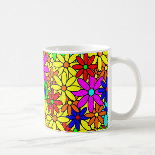 Blume Power Collage Kaffee Tasse