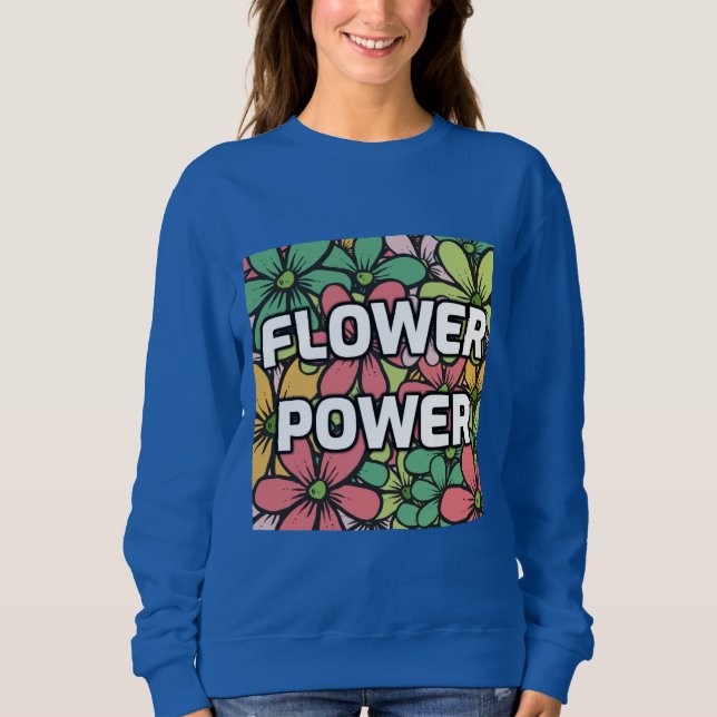 BLUME POWER DAISY T - SHIRT FRAUEN SWEATSHIRS (Vorderseite)
