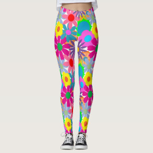 Blume Power der 1970er Jahre Leggings