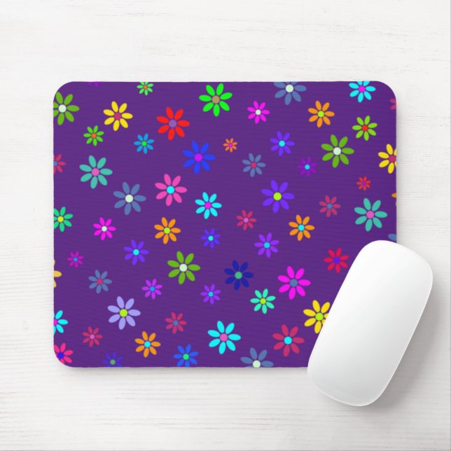 Blume Power Dusche - farbiges Muster 1 Mousepad (Mit Mouse)
