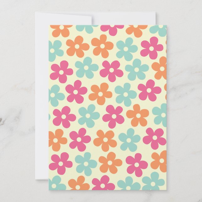 Blume Power Einladung (Vorderseite)