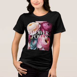 Blume Power | Elegante, lebendige Flora und Fauna Tri-Blend Shirt