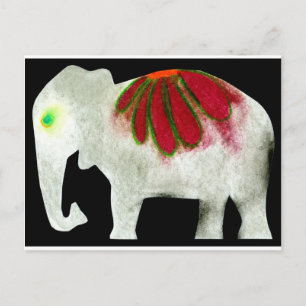 Blume Power Elephant Postkarte