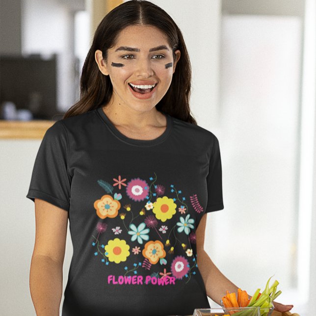 Blume Power farbenfroh rosa T-Shirt (Von Creator hochgeladen)