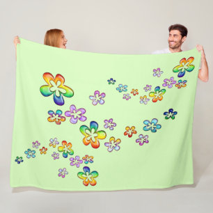Blume Power Floating Blossoms 1a Fleecedecke
