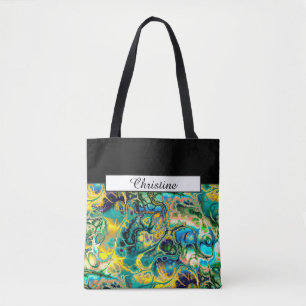 Blume Power FRAKTAL BATIK Aquamarin Gelber Lachs