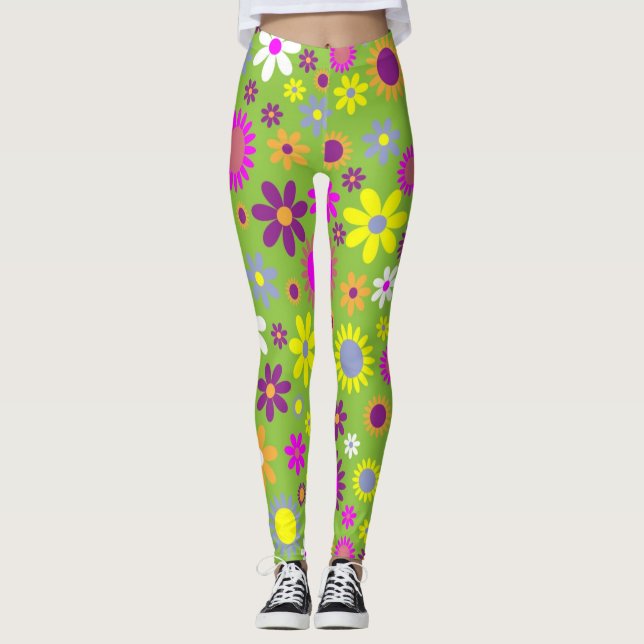 Blume Power Frauen Leggings (Vorderseite)