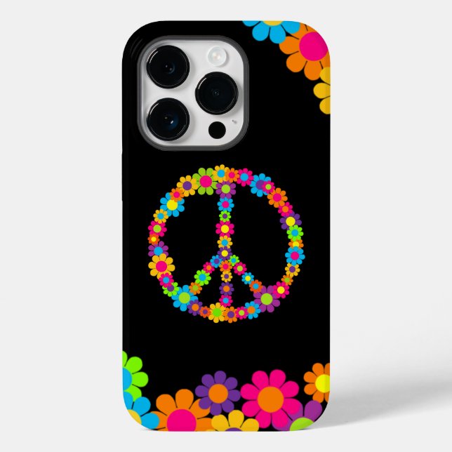 Blume Power Frieden Case-Mate iPhone Hülle (Rückseite)