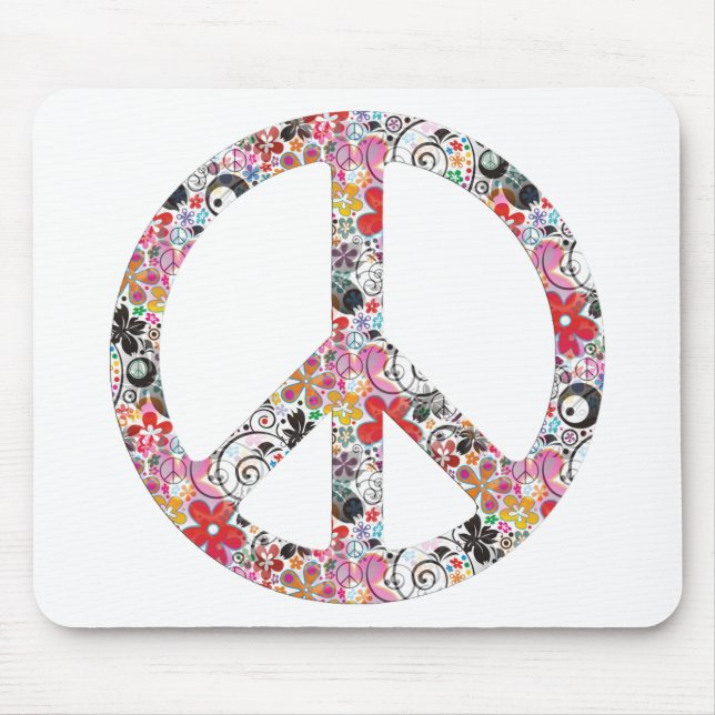 Blume Power Frieden I Mousepad (Vorne)