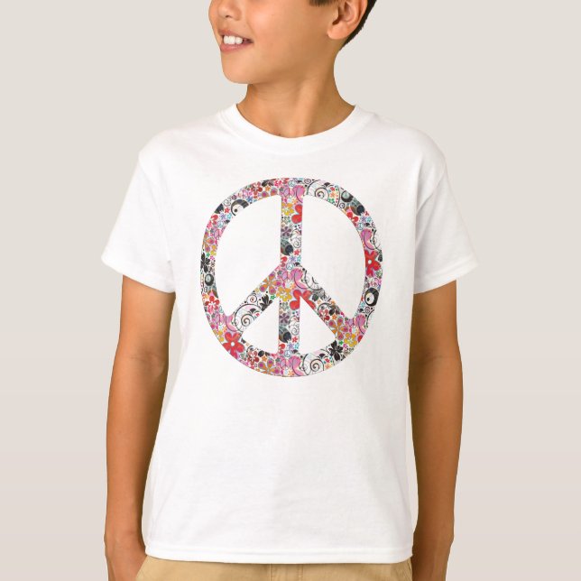 Blume Power Frieden I T-Shirt (Vorderseite)