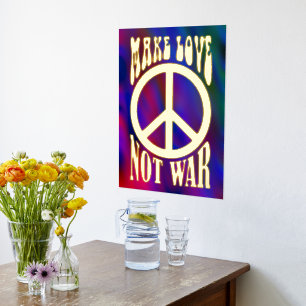 Blume Power Frieden - Liebe nicht Krieg 1 Foliendrucke