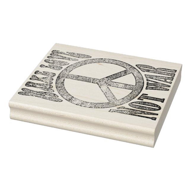 Blume Power Frieden - Liebe nicht Krieg 1 Gummistempel (Stempel)