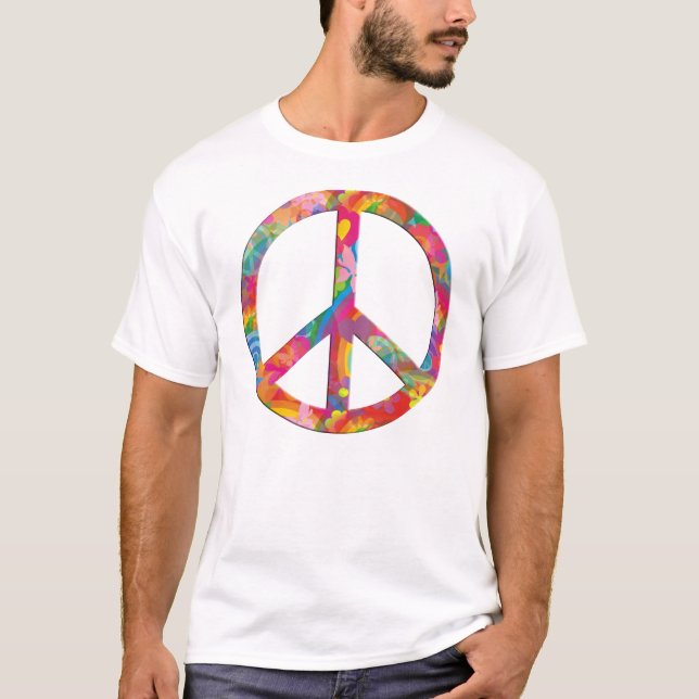 Blume Power Frieden T-Shirt (Vorderseite)
