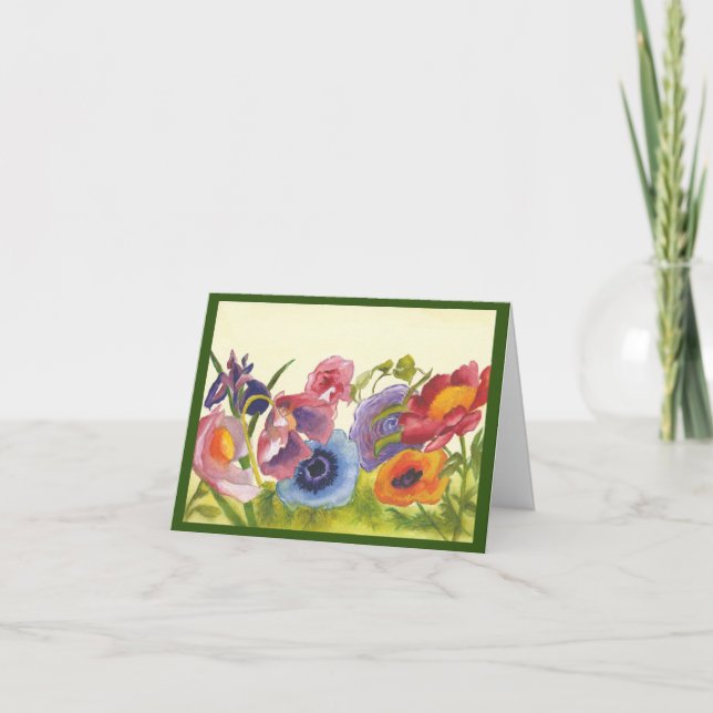 Blume Power Gartenarbeit Karte (Vorderseite)