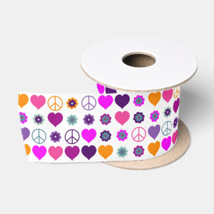 Blume Power HerzfriedenPattern + Ihr Backgr. Satinband
