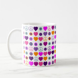 Blume Power HerzfriedenPattern + Ihr Backgr. Tasse