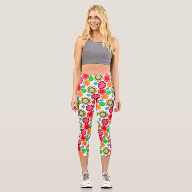 Blume Power in Leggings Rows 002 Capri (Vorderseite)