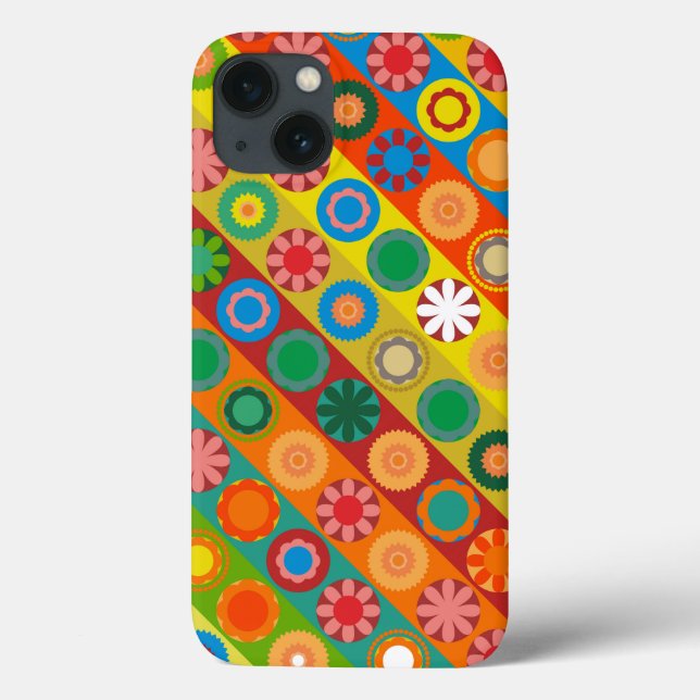 Blume Power in Reihen Case-Mate iPhone Hülle (Rückseite)