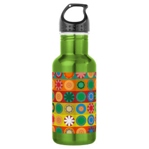 Blume Power in Reihen Trinkflasche