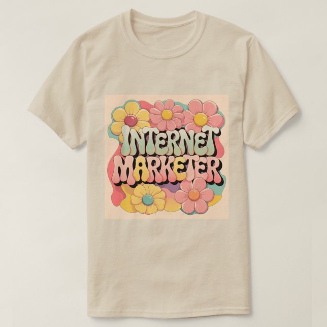 Blume Power Internet Marketer T - Shirt (Design vorne)
