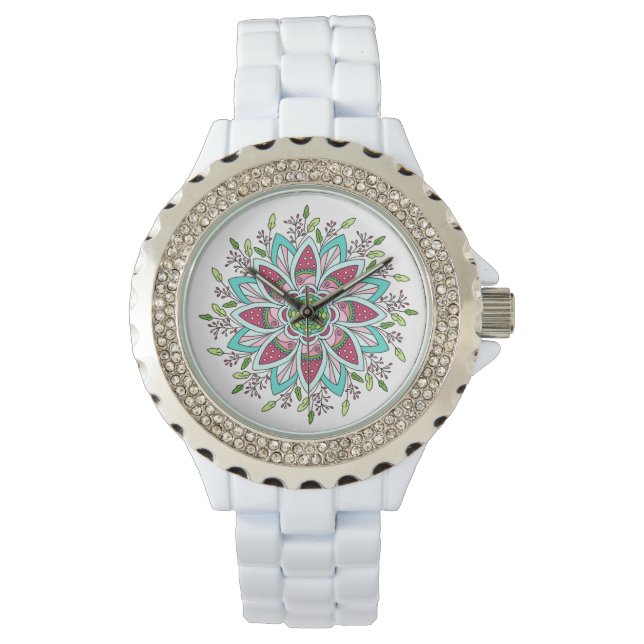 Blume Power Kristall Watch Armbanduhr (Vorderseite)