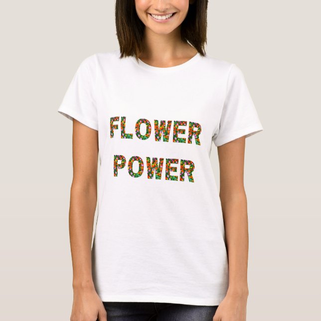 Blume Power Kurzschläfchen T-Shirt (Vorderseite)