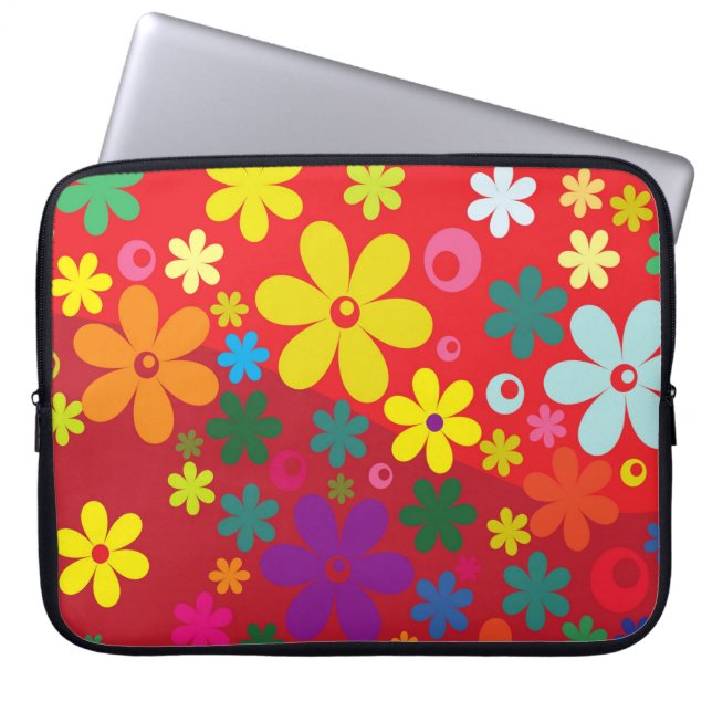 Blume Power Laptop Sleeve (Vorderseite)