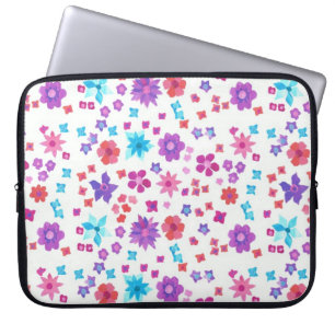 Blume Power Lila Aqua Rosa Orange Laptop Schlauch Laptopschutzhülle