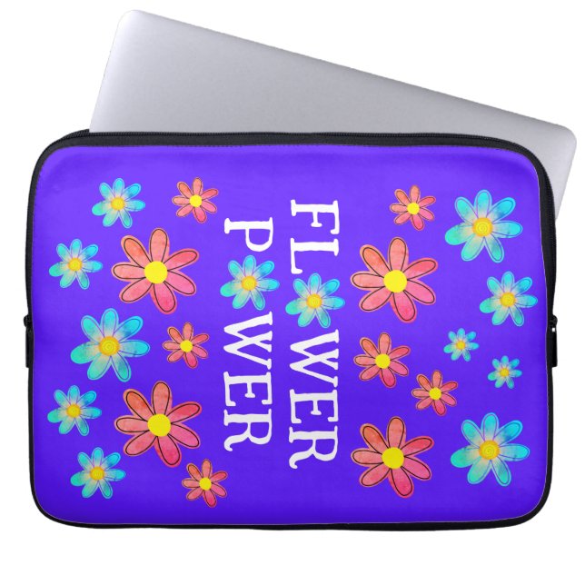 Blume Power Lila Laptopschutzhülle (Vorderseite)