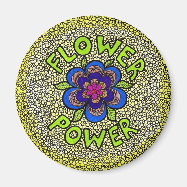 Blume Power Magnet (Vorne)