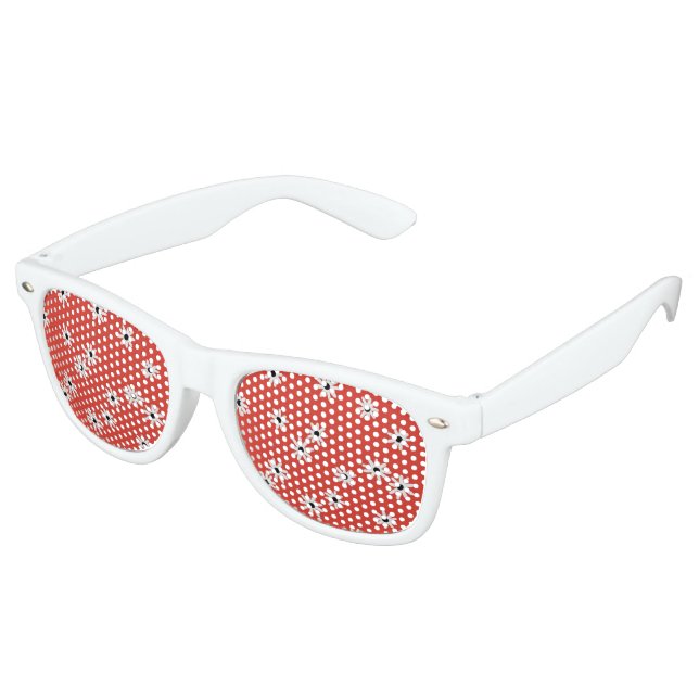 Blume Power Party Sonnenbrille! Partybrille (Schrägansicht)