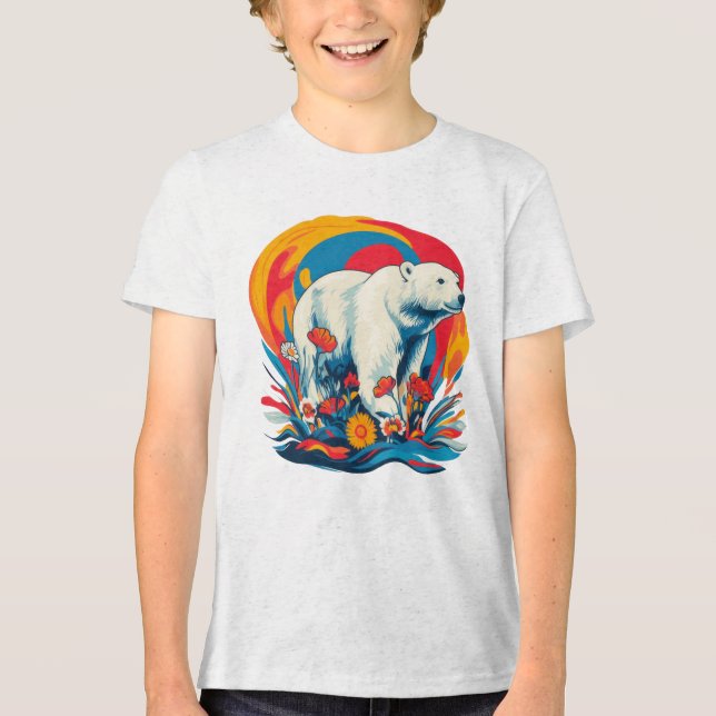 Blume Power Polar Bear Tri-Blend Shirt (Vorderseite)