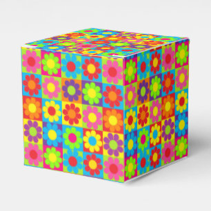 Blume-Power-Quadrate Geschenkschachtel
