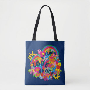Blume Power Rainbow FREEDOM LIEBE FRIEDEN