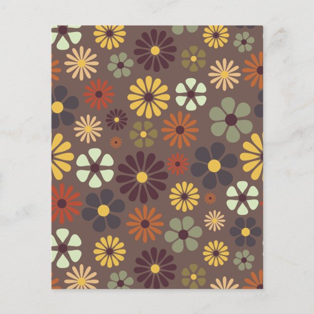 Blume Power Retro Hippy Blume Scrapbook Paper (Vorderseite)