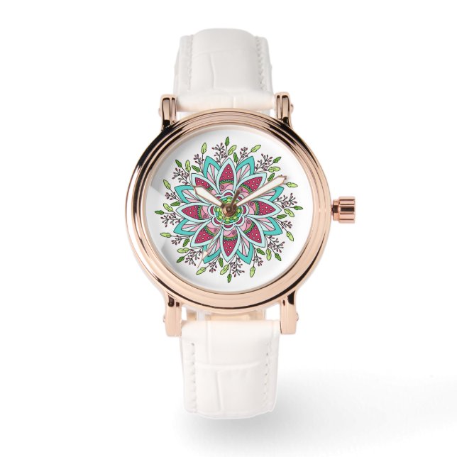 Blume Power Rose Gold Watch Armbanduhr (Vorderseite)
