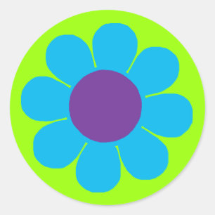 Blume Power Runder Aufkleber
