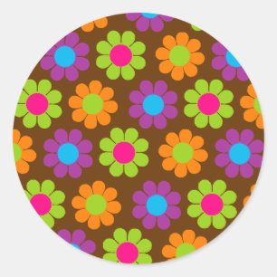 Blume Power Runder Aufkleber
