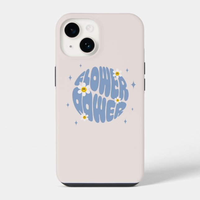Blume Power Slogan iPhone Hülle (Rückseite)