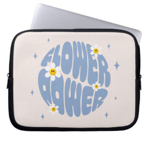 Blume Power Slogan Laptopschutzhülle