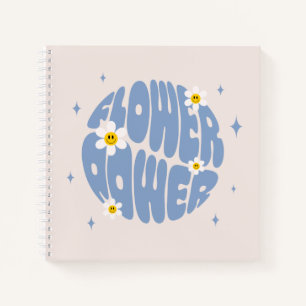Blume Power Slogan Notizbuch