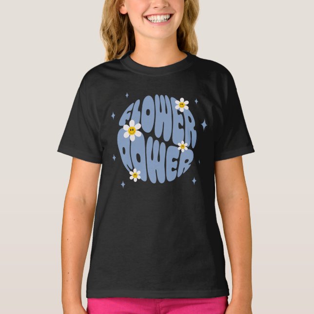 Blume Power Slogan T-Shirt (Vorderseite)