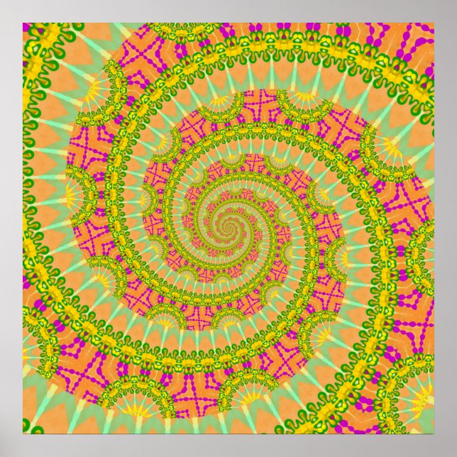 Blume Power Spiral SUNNY Poster (Vorne)