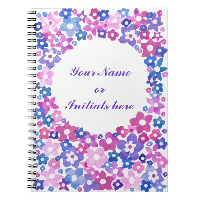 'Blume Power' SpiralNotebook zum Personalisieren Notizblock (Vorderseite)