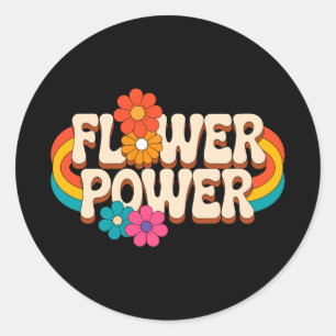 Blume Power Spring Vibes - Niedlich & farbenfroh Runder Aufkleber