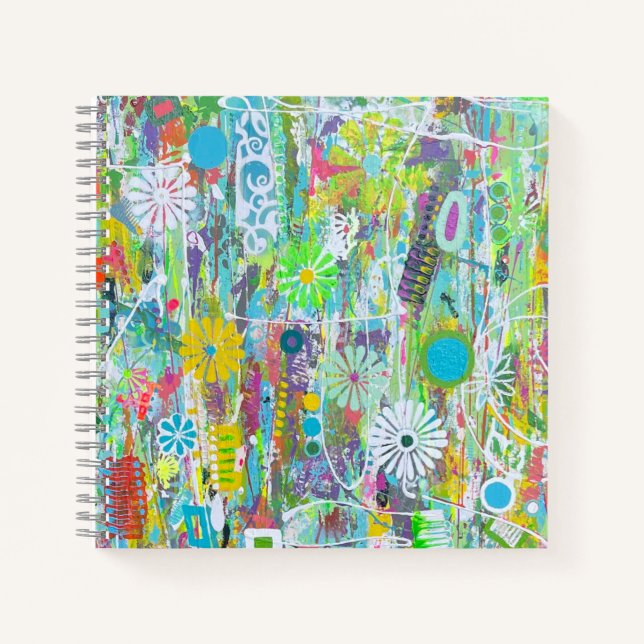 Blume Power Square Notebook Notizbuch (Vorderseite)